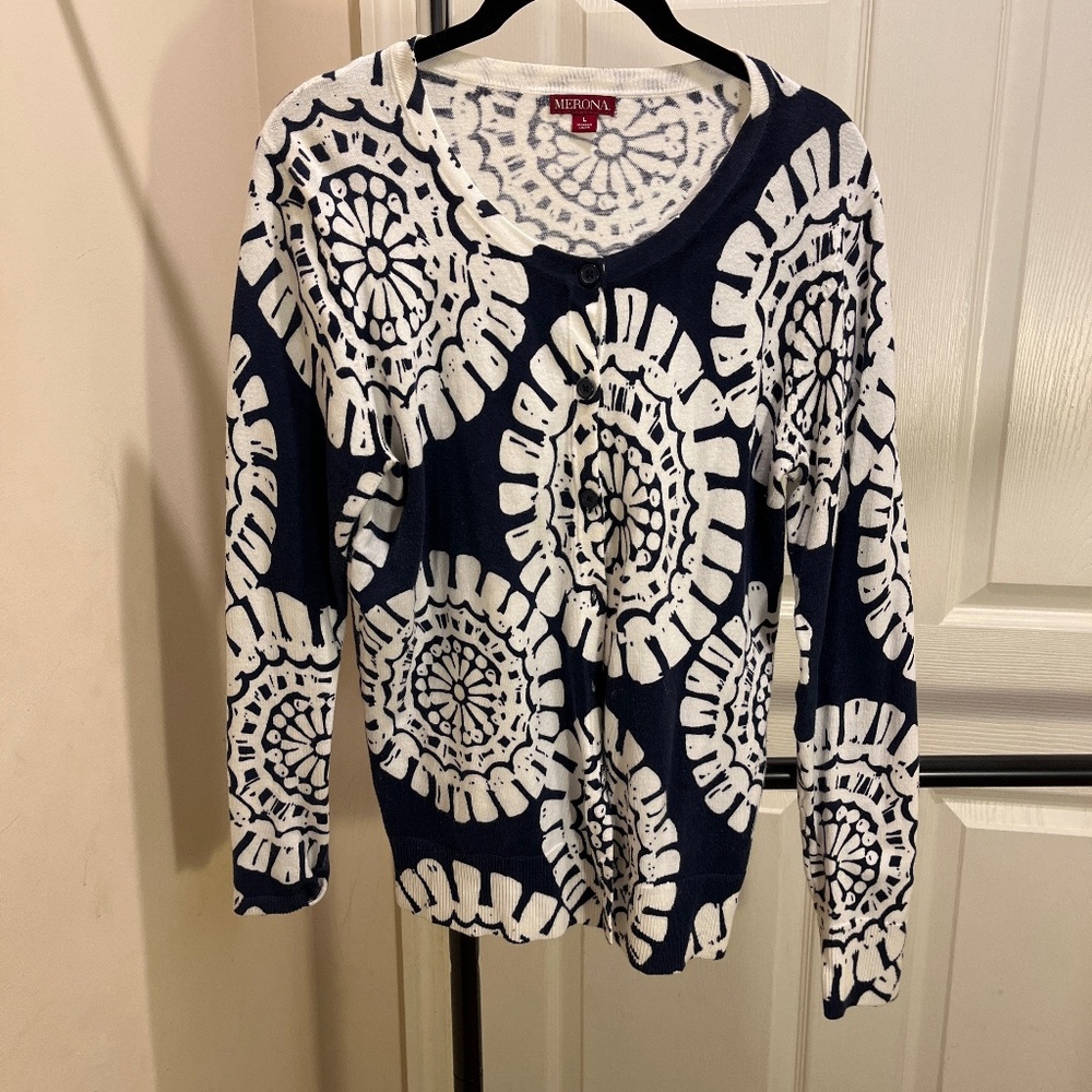 Medallion print cardigan